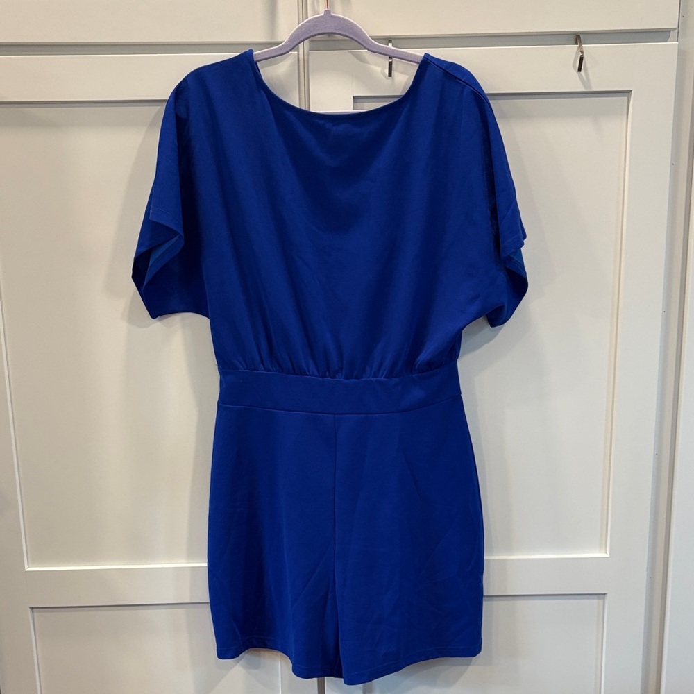 Vibrant Blue Short Sleeve Romper